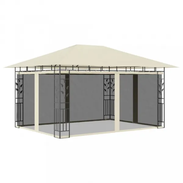 Altánok s moskytiérou 4x3 m Dekorhome Antracit