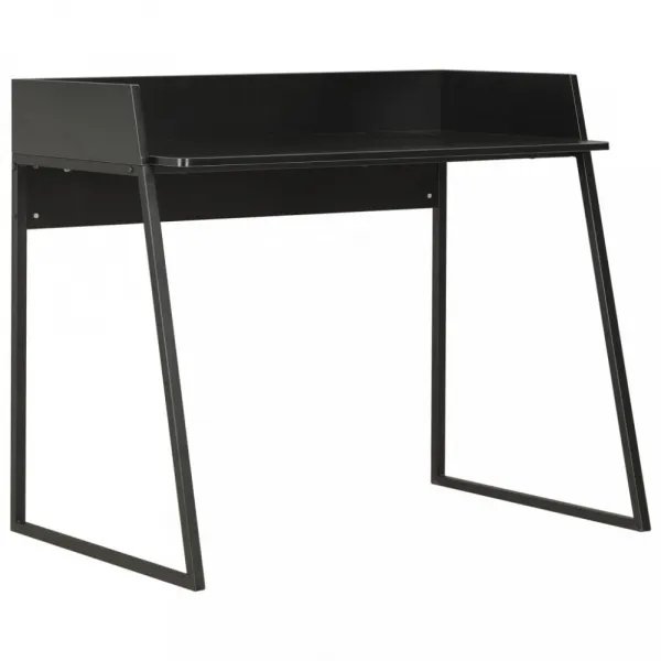 Písací stôl DTD / kov Dekorhome Černá / hnědá