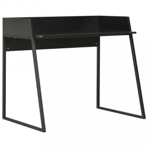 Písací stôl DTD / kov Dekorhome Černá / hnědá
