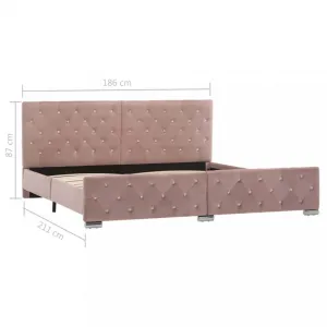 Posteľ ružový zamat Dekorhome 100x200 cm
