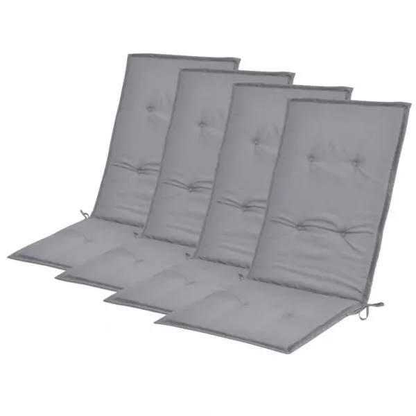 vidaXL Podložky na záhradné stoličky, vysoké operadlo 4 ks 120x50x3 cm