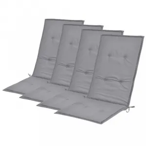 vidaXL Podložky na záhradné stoličky, vysoké operadlo 4 ks 120x50x3 cm