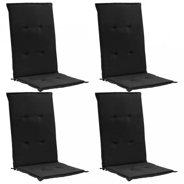 vidaXL Podložky na záhradné stoličky, vysoké operadlo 4 ks 120x50x3 cm