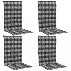vidaXL Podložky na záhradné stoličky, vysoké operadlo 4 ks 120x50x3 cm