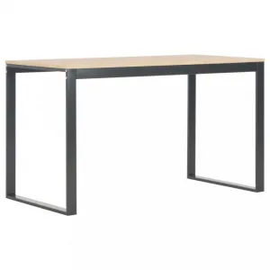 vidaXL Počítačový stôl, čierno dubový 120x60x70 cm