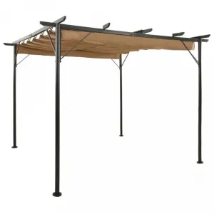 Pergola so zaťahovacou strechou 3 x 3 m Dekorhome Bílá