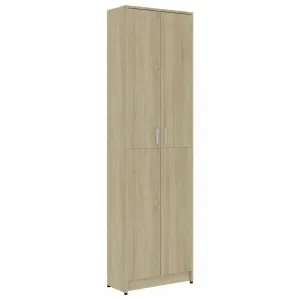 vidaXL Šatník do chodby, biely 55x25x189 cm, kompozitné drevo