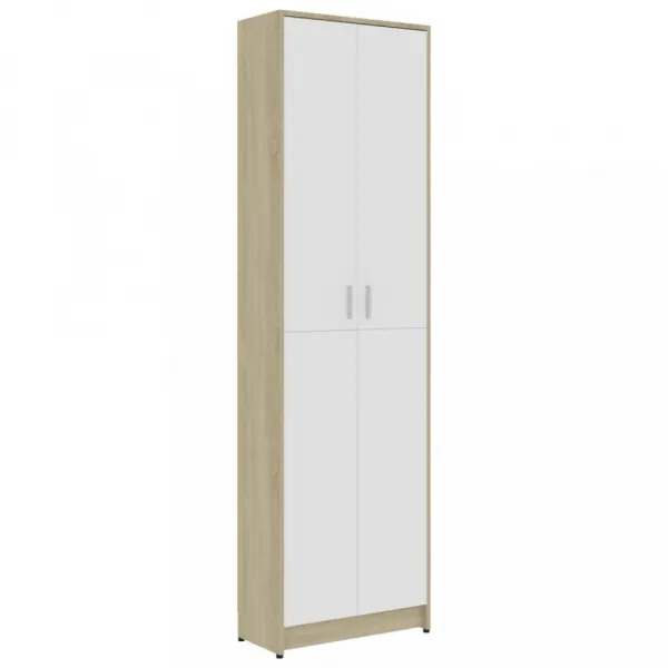 vidaXL Šatník do chodby, biely 55x25x189 cm, kompozitné drevo