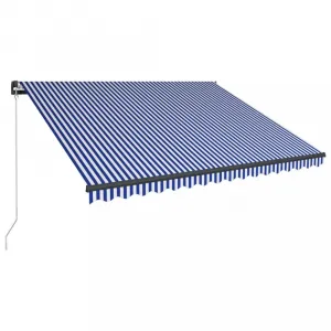 Ručne zaťahovacia markíza s LED svetlom 450x300 cm Dekorhome