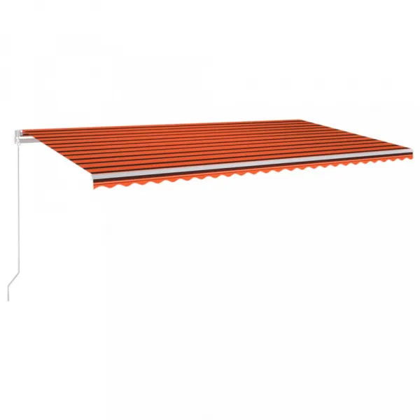Ručne zaťahovacia markíza s LED svetlom 600x300 cm Dekorhome Antracit