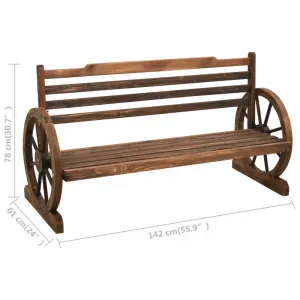Záhradná lavica jedľa Dekorhome 112 cm