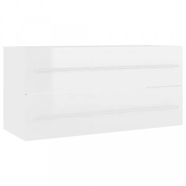 Skrinka pod umývadlo 100 cm Dekorhome Černá