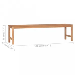 Záhradná lavica teak Dekorhome 150 cm