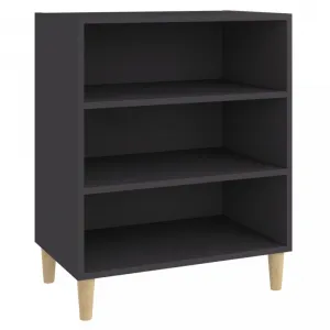 Regál DTD / eukalyptus Dekorhome Černá