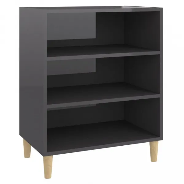 Regál DTD / eukalyptus Dekorhome Černá