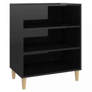 Regál DTD / eukalyptus Dekorhome Černá