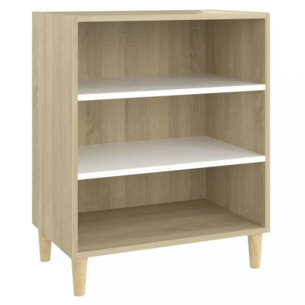 Regál DTD / eukalyptus Dekorhome Černá