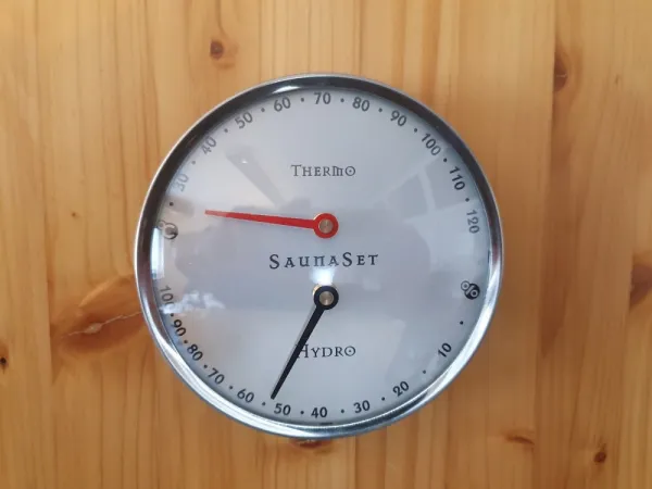 Saunový teplomer / vlhkomer Dekorhome 16 cm