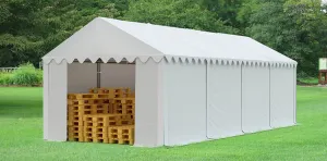 Skladový stan 4x8 biela KLASIK