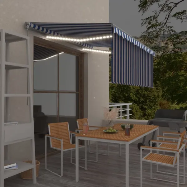 Ručne zaťahovacia markíza s roletou a LED 350x250 cm Dekorhome