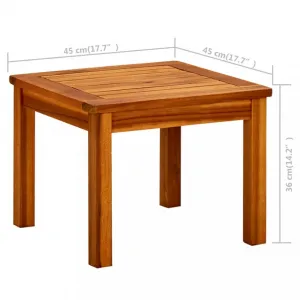 Záhradný konferenčný stolík akácie Dekorhome 85x85x45 cm