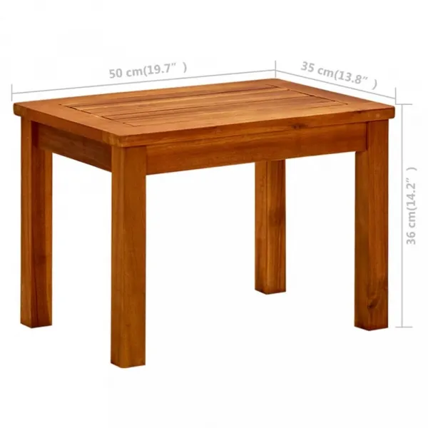 Záhradný konferenčný stolík akácie Dekorhome 85x85x45 cm