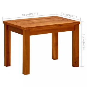 Záhradný konferenčný stolík akácie Dekorhome 85x85x45 cm