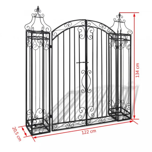 Okrasná záhradná brána kov Dekorhome 100 cm