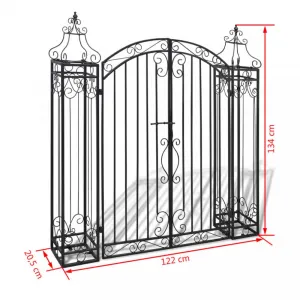 Okrasná záhradná brána kov Dekorhome 100 cm