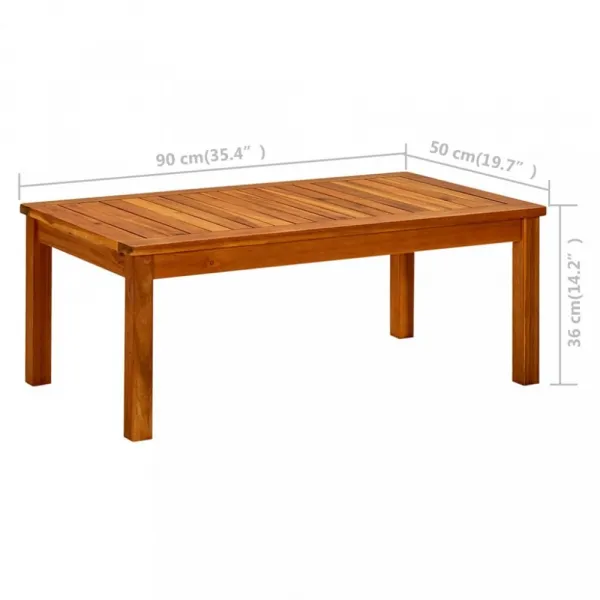 Záhradný konferenčný stolík akácie Dekorhome 85x85x45 cm