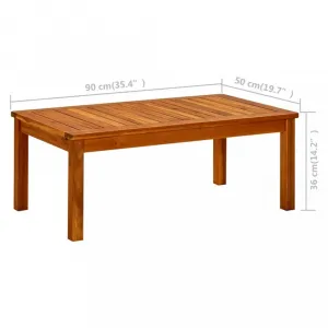 Záhradný konferenčný stolík akácie Dekorhome 85x85x45 cm