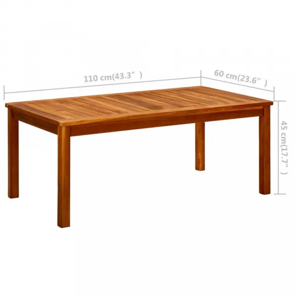 Záhradný konferenčný stolík akácie Dekorhome 85x85x45 cm
