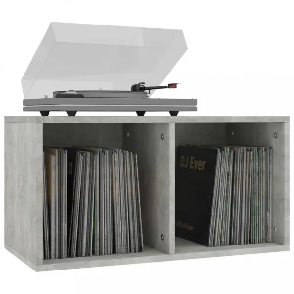 Úložný box na LP dosky drevotrieska Dekorhome Černá