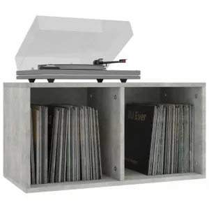 Úložný box na LP dosky drevotrieska Dekorhome Černá