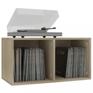 Úložný box na LP dosky drevotrieska Dekorhome Černá
