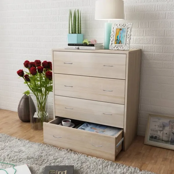 Komoda so 4 zásuvkami DTD Dekorhome Bílá