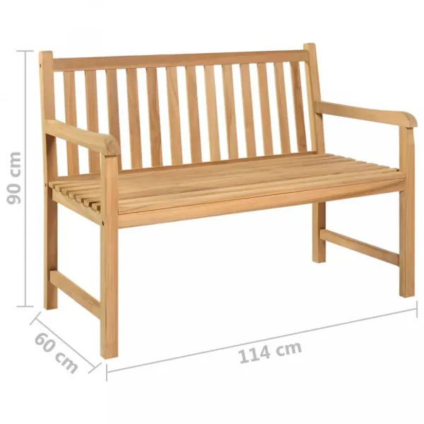 Záhradná lavica masívny teak Dekorhome 228 cm