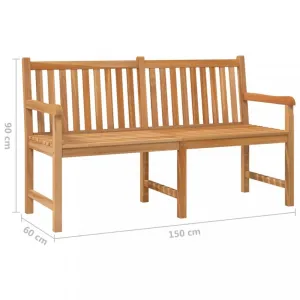 Záhradná lavica masívny teak Dekorhome 228 cm