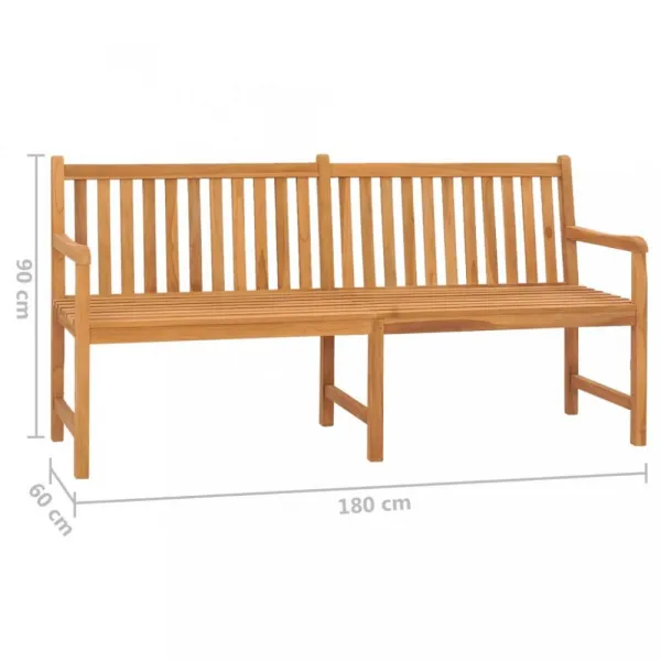Záhradná lavica masívny teak Dekorhome 228 cm
