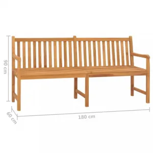 Záhradná lavica masívny teak Dekorhome 228 cm