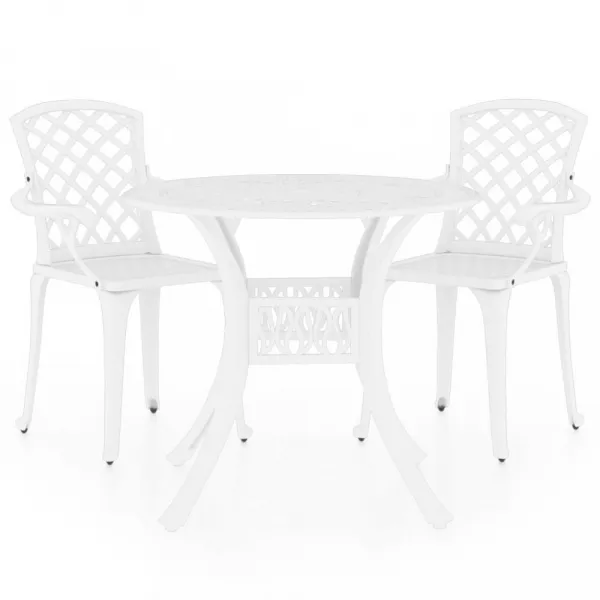 Záhradný bistro set 3 ks liaty hliník Dekorhome