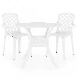 Záhradný bistro set 3 ks liaty hliník Dekorhome