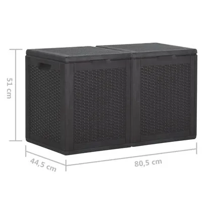 Záhradný úložný box polypropylén Dekorhome 43x44x51 cm