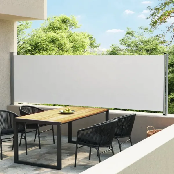 Zaťahovacia bočná markíza 140x600 cm Dekorhome Černá