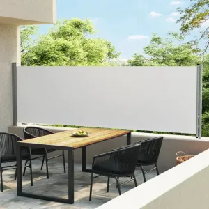 Zaťahovacia bočná markíza 140x600 cm Dekorhome Černá