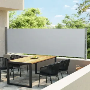 Zaťahovacia bočná markíza 140x600 cm Dekorhome Černá