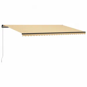 Ručne zaťahovacia markíza 500x300 cm Dekorhome Krémová