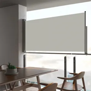 Zaťahovacia bočná markíza 80x300 cm Dekorhome Černá