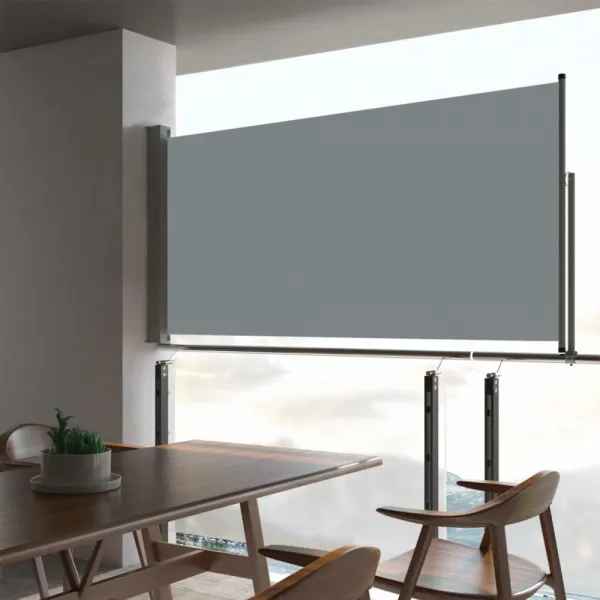 Zaťahovacia bočná markíza 80x300 cm Dekorhome Černá