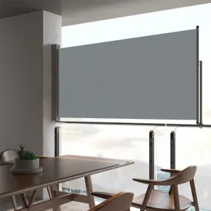Zaťahovacia bočná markíza 80x300 cm Dekorhome Černá